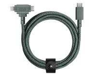 NATIVE UNION Belt Cable Duo USB-C – Lightning/USB-C 1,5m slate green NAUNBELTCCLGRNNP - 1275944 - zdjęcie 1
